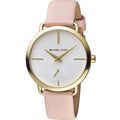  Shop Authentic Michael Kors Portia Quartz White Dial Pink Leather Strap Watch For Women - MK2659 - Luxxuri