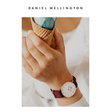  Shop Authentic Daniel Wellington Roselyn 3A Petite White Dial Red NATO Strap Watch For Women - DW00100293 - Luxxuri