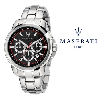  Shop Authentic Maserati Successo Chronograph Black Dial Silver Steel Strap Watch For Men - R8873621009 - Luxxuri