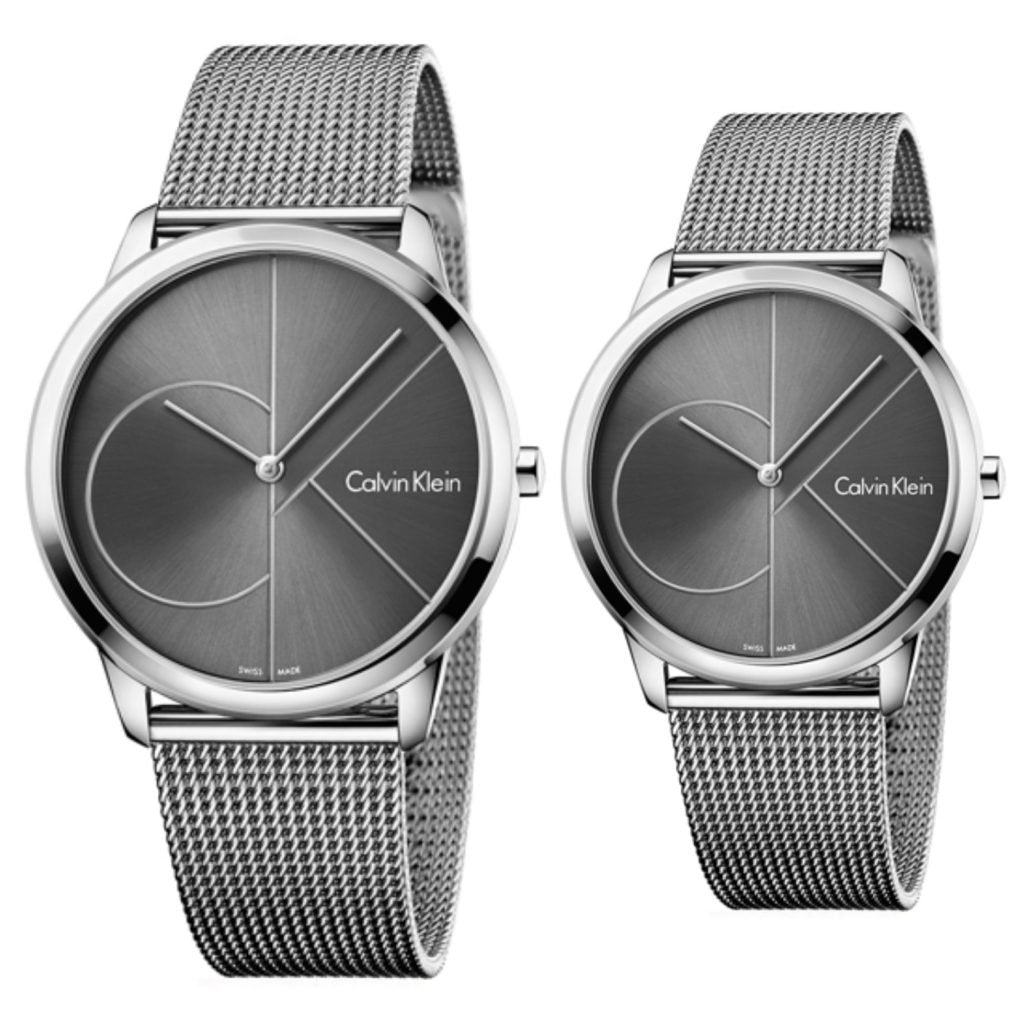  Shop Authentic Calvin Klein Minimal Black Dial Silver Mesh Bracelet Watch for Women - K3M22123 - Luxxuri