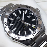  Shop Authentic Tag Heuer Aquaracer Automatic Black Dial Silver Steel Strap Watch for Men - WAY2010.BA0927 - Luxxuri