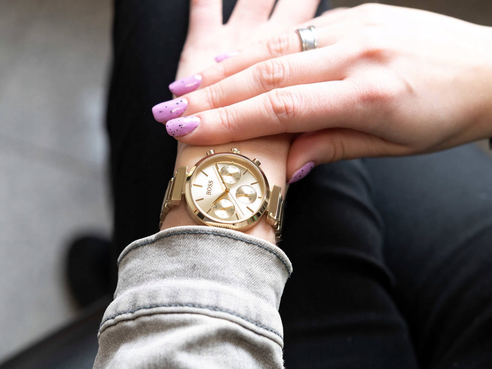  Shop Authentic Hugo Boss Flawless Gold Dial Gold Steel Strap Watch for Women - 1502532 - Luxxuri