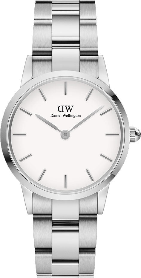  Shop Authentic Daniel Wellington Iconic Link White Dial Silver Steel Strap Watch For Women - DW00100207 - Luxxuri