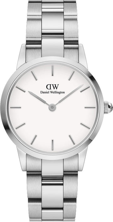  Shop Authentic Daniel Wellington Iconic Link White Dial Silver Steel Strap Watch For Women - DW00100207 - Luxxuri