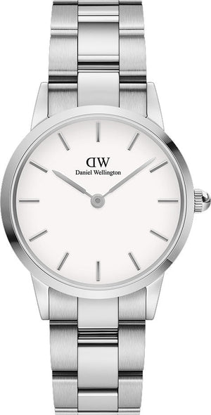  Shop Authentic Daniel Wellington Iconic Link White Dial Silver Steel Strap Watch For Women - DW00100207 - Luxxuri
