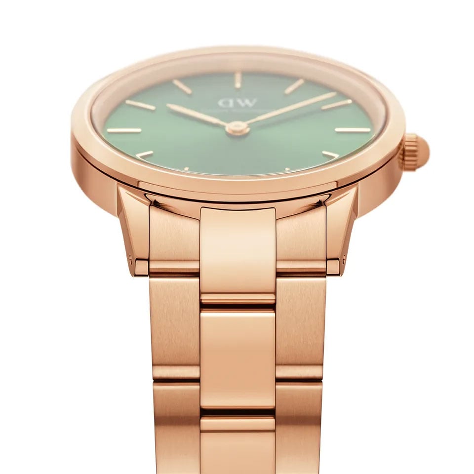  Shop Authentic Daniel Wellington Iconic Link Emerald Green Dial Rose Gold Steel Strap Watch For Women - DW00100421 - Luxxuri