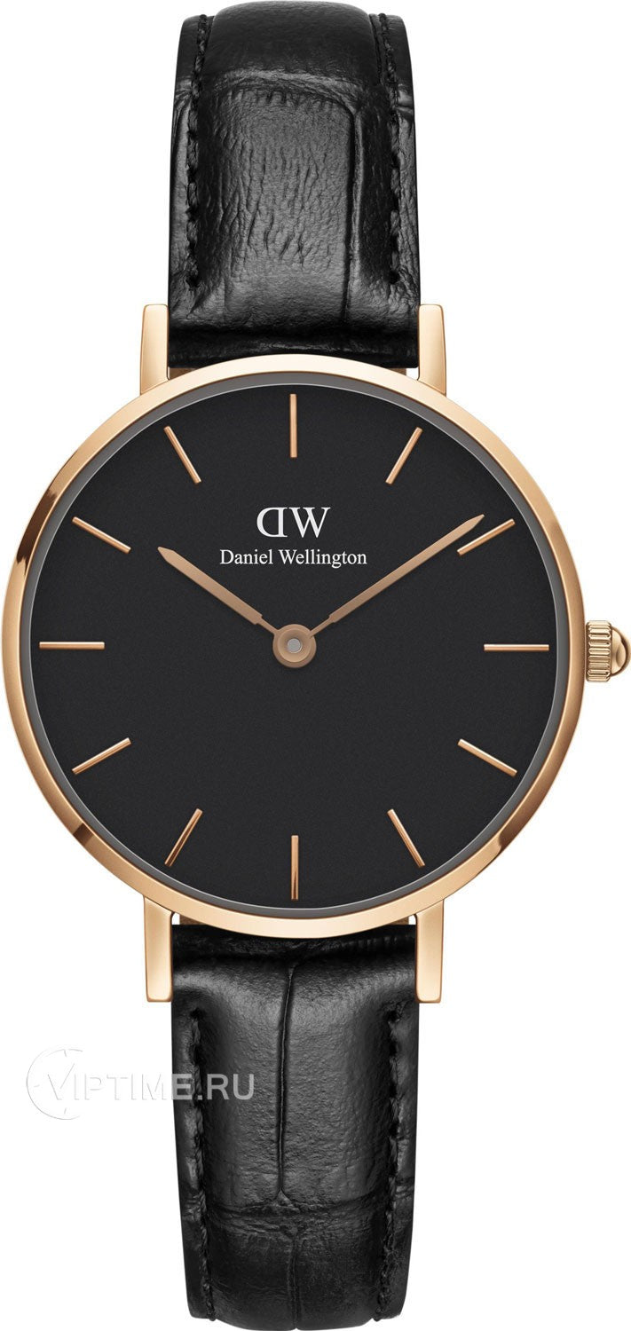  Shop Authentic Daniel Wellington Classic Petite Reading Black Dial Black Leather Strap Watch For Women - DW00100223 - Luxxuri