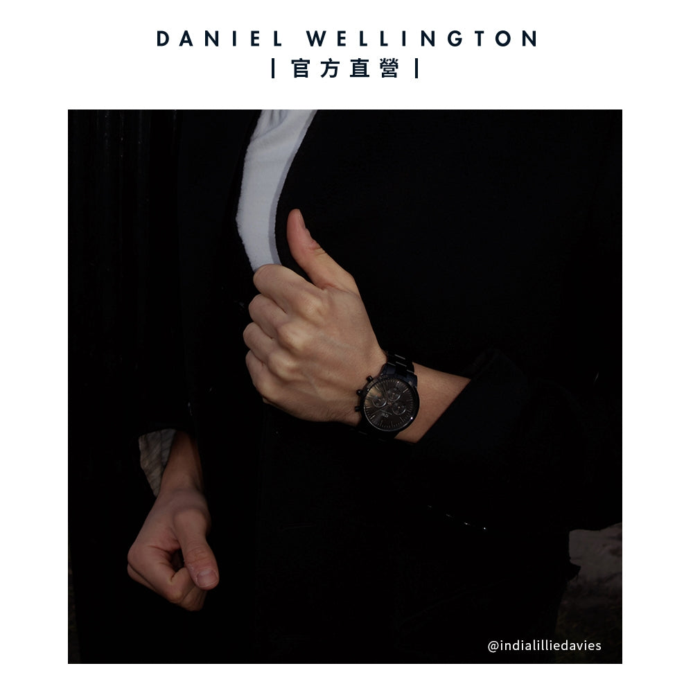  Shop Authentic Daniel Wellington Iconic Chronograph Black Dial Black Steel Strap Watch For Men - DW00100642 - Luxxuri