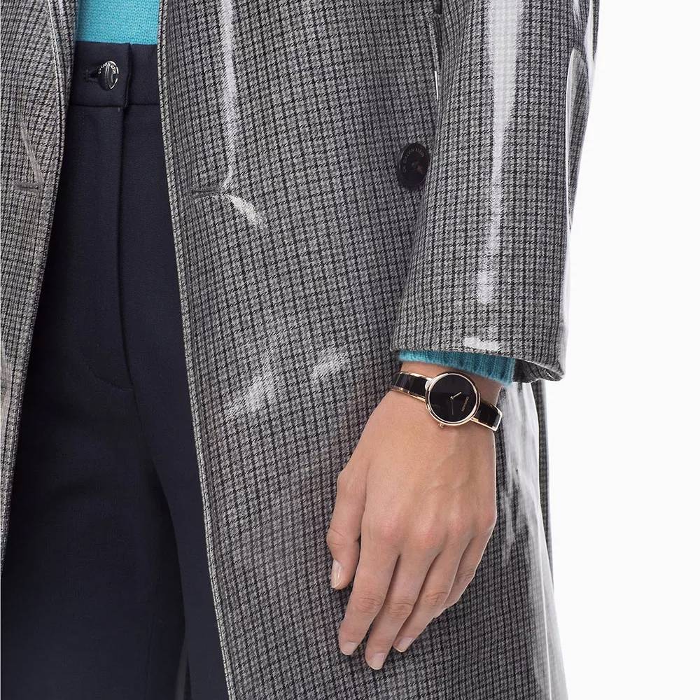  Shop Authentic Calvin Klein Seduce Black Dial Two Tone Steel Strap Watch for Women - K4E2N611 - Luxxuri