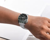  Shop Authentic Seiko 5 Sports SKX GMT Automatic Green Dial Silver Steel Strap Watch For Men - SSK035K1 - Luxxuri