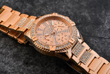  Shop Authentic Guess Frontier Diamonds Rose Gold Dial Rose Gold Steel Strap Watch For Women - W1156L3 - Luxxuri
