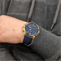  Shop Authentic Fossil Neutra Chronograph Blue Dial Blue Leather Strap Watch for Men - FS5790 - Luxxuri