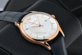  Shop Authentic Emporio Armani Classic Silver Dial Blue Leather Strap Watch For Men - AR11131 - Luxxuri