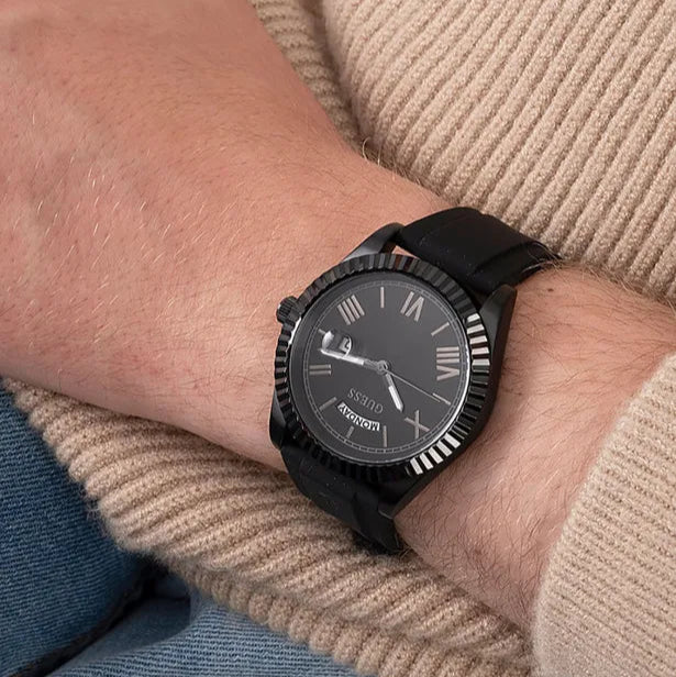  Shop Authentic Guess Connoisseur Black Dial Black Silicone Strap Watch For Men - GW0335G1 - Luxxuri