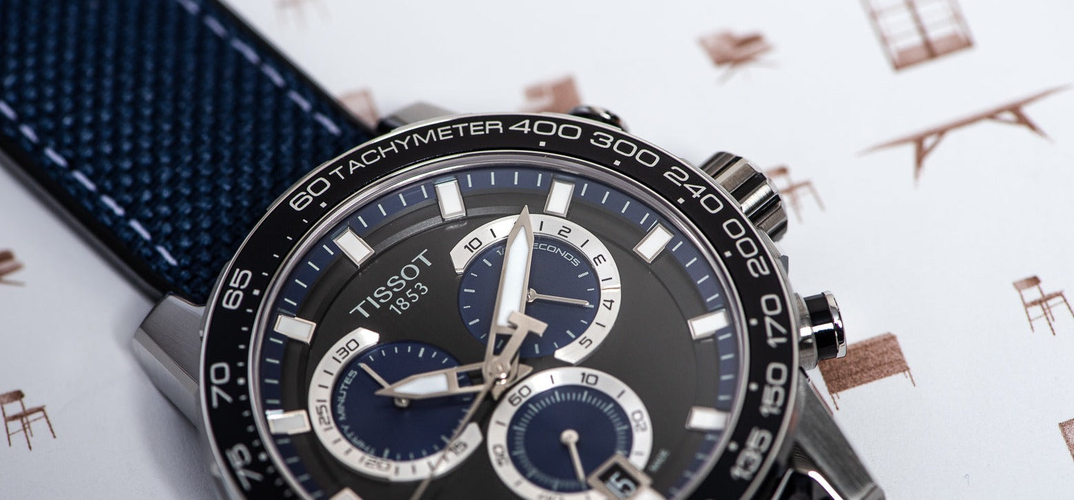 Shop Authentic Tissot Supersport Chrono Black Dial Blue Nylon Strap Watch for Men - T125.617.17.051.03 - Luxxuri
