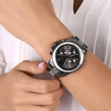  Shop Authentic Michael Kors Everest Chronograph Black Dial Grey Steel Strap Watch For Women - MK6974 - Luxxuri