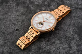  Shop Authentic Fossil Jacqueline Analog Moonphase Mother of Pearl White Dial Rose Gold Steel Strap Watch for Women - ES5165 - Luxxuri