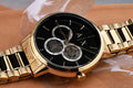  Shop Authentic Armani Exchange Cayde Chronograph Black Dial Gold Steel Strap Watch for Men - AX2747 - Luxxuri