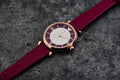 Shop Authentic Emporio Armani Gianni T Bar Crystals Maroon Dial Maroon Leather Strap Watch for Women - AR11487 - Luxxuri