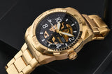  Shop Authentic Fossil Bronson Automatic Skeleton Black Dial Gold Steel Strap Watch for Men - ME3257 - Luxxuri