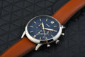  Shop Authentic Fossil Neutra Chronograph Blue Dial Brown Leather Strap Watch for Men - FS5453 - Luxxuri