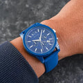  Shop Authentic Armani Exchange Outerbanks Chronograph Blue Dial Blue Silicone Strap Watch For Men - AX1327 - Luxxuri