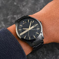  Shop Authentic Armani Exchange Hampton Chronograph Black Dial Black Steel Strap Watch For Men - AX2413 - Luxxuri