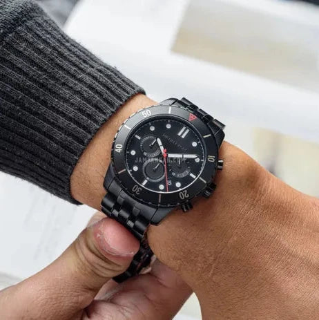  Shop Authentic Michael Kors Cunningham Chronograph Black Dial Black Steel Strap Watch For Men - MK8965 - Luxxuri