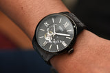  Shop Authentic Fossil Townsman Multi Function Mechanical Black Dial Black Steel Strap Watch for Men - ME3062 - Luxxuri