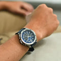  Shop Authentic Michael Kors Brecken Chronograph Blue Dial Blue Rubber Strap Watch For Men - MK8923 - Luxxuri