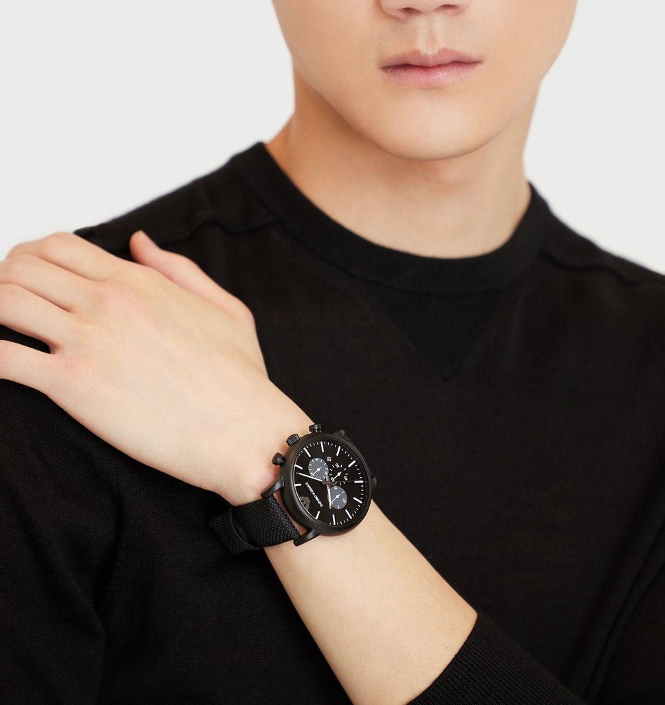  Shop Authentic Hugo Boss Chronograph Black Dial Black Steel Strap Watch for Men - 1513180 - Luxxuri