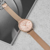  Shop Authentic Fossil Jacqueline Quartz Rose Gold Dial Rose Gold Mesh Strap Watch for Women - ES4628 - Luxxuri