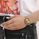  Shop Authentic Armani Exchange Lola Quartz Gold Dial Gold Mesh Strap Watch For Women - AX5801 - Luxxuri