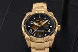  Shop Authentic Fossil Bronson Automatic Skeleton Black Dial Gold Steel Strap Watch for Men - ME3257 - Luxxuri