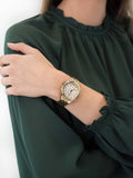  Shop Authentic Tommy Hilfiger Ari Multifunction Diamonds Silver Dial Gold Steel Strap Watch for Women - 1781977 - Luxxuri