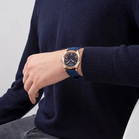  Shop Authentic Guess Connoisseur Blue Dial Blue Silicone Strap Watch For Men - GW0335G2 - Luxxuri