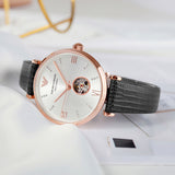  Shop Authentic Emporio Armani Gianni T Bar Mother of Pearl White Dial Black Leather Strap Watch For Women - AR60047 - Luxxuri