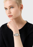 Shop Authentic Emporio Armani Gianni T Bar White Mother Of Pearl Dial Two Tone Steel Strap Watch For Women - AR11519 - Luxxuri