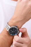  Shop Authentic Hugo Boss One Chronograph Blue Dial Silver Steel Strap Watch For Men - 1513999 - Luxxuri