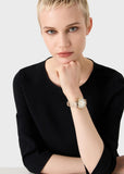 Shop Authentic Emporio Armani Gianni T Bar Crystals Silver Dial Brown Leather Strap Watch For Women - AR11518 - Luxxuri