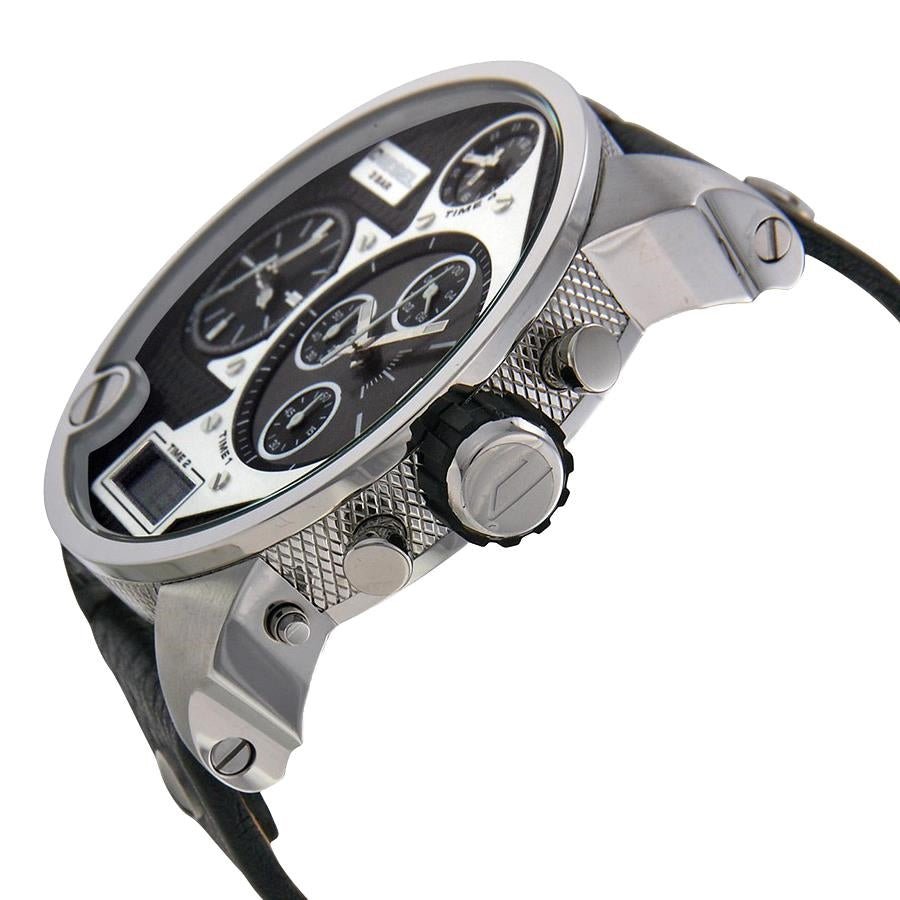  Shop Authentic Diesel Mr Daddy Chronograph White Dial Black Leather Strap Watch For Men - DZ7125 - Luxxuri