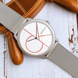  Shop Authentic Calvin Klein Minimal White Dial Silver Mesh Bracelet Watch for Men - K3M51152 - Luxxuri