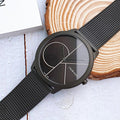  Shop Authentic Calvin Klein Minimal Black Dial Black Mesh Bracelet Watch for Men - K3M5145X - Luxxuri