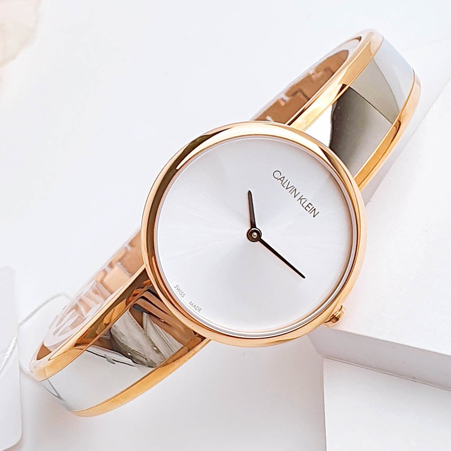  Shop Authentic Calvin Klein Seduce Silver Dial Two Tone Steel Strap Watch for Women - K4E2N61Y - Luxxuri