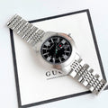  Shop Authentic Gucci G Timeless Black Dial Silver Steel Strap Watch For Men - YA126201 - Luxxuri