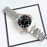  Shop Authentic Gucci G Timeless Black Dial Silver Steel Strap Watch For Men - YA126201 - Luxxuri