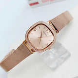  Shop Authentic Guess Tapestry Diamonds Rose Gold Dial Rose Gold Mesh Bracelet Watch for Women - GW0354L3 - Luxxuri