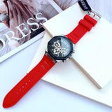  Shop Authentic Guess Momentum Black Dial Red Rubber Strap Watch for Men - GW0263G3 - Luxxuri