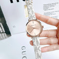  Shop Authentic Michael Kors Jayne Three Hand Rose Gold Dial White Leather Strap Watch For Women - MK7128 - Luxxuri