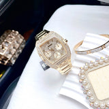  Shop Authentic Guess Phoenix Multifunction Crystals Gold Dial Gold Steel Strap Watch For Men - GW0094G2 - Luxxuri